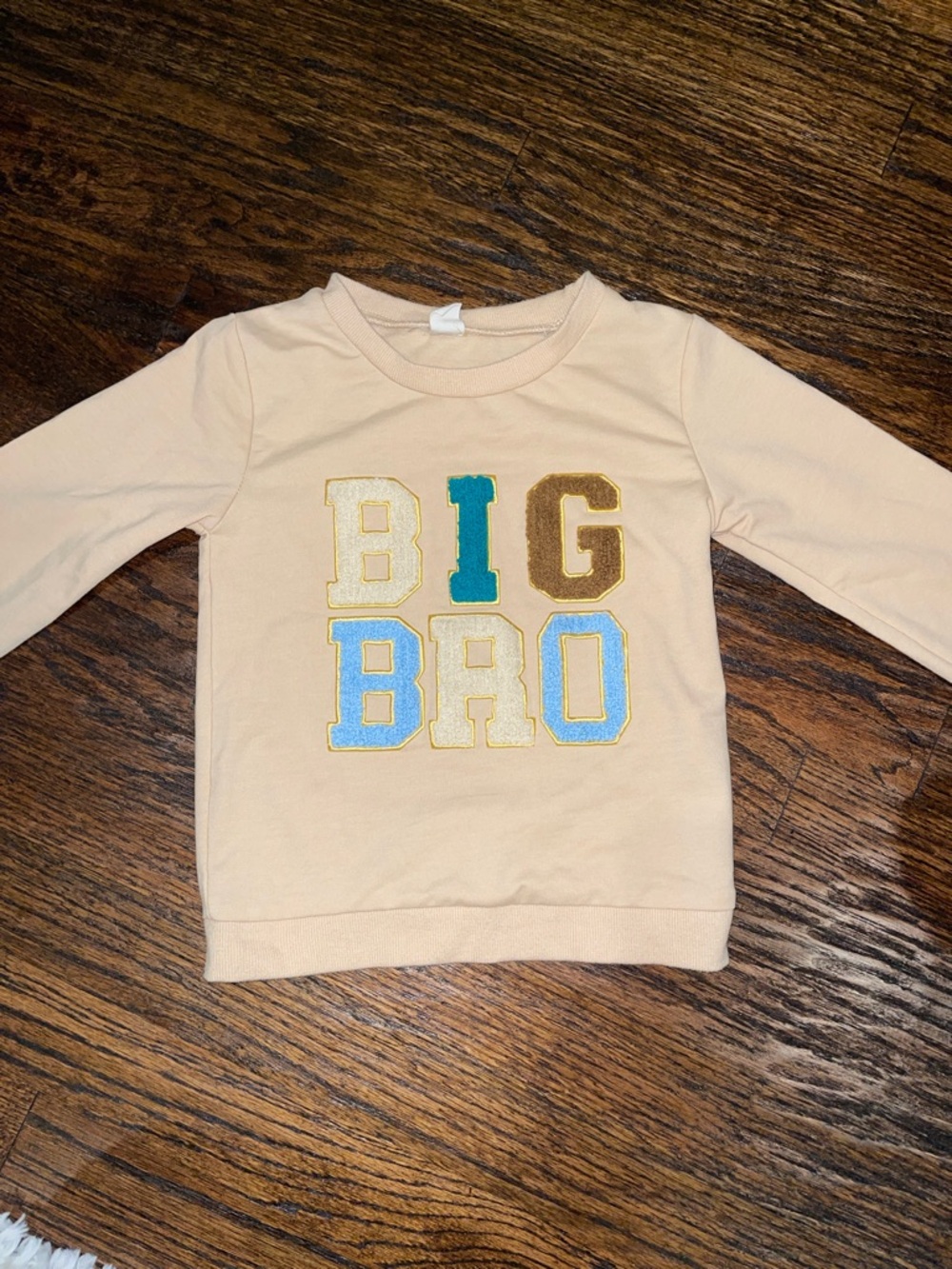 Big Bro Tan Long-Sleeve Kids Sweatshirt 4/5T